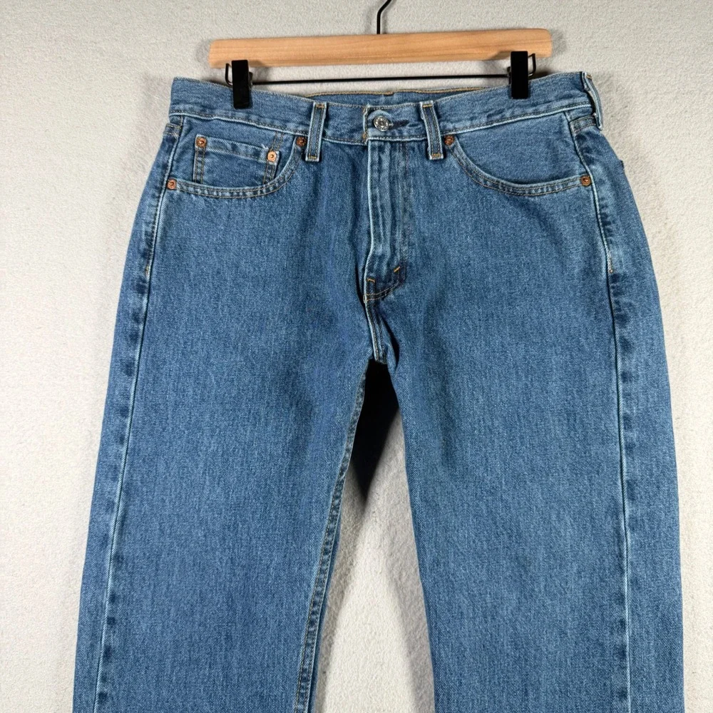 Levis 505 Regular Fit Straight Leg Jeans Mens 33x30 Blue Denim 00505-4891